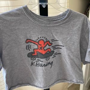 Keith Haring cropped tee.